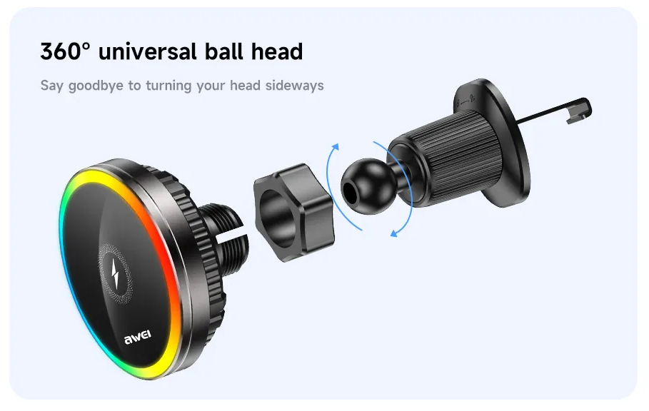 Автомобильный магнитный держатель + зарядное устройство для смартфона AWEI X78