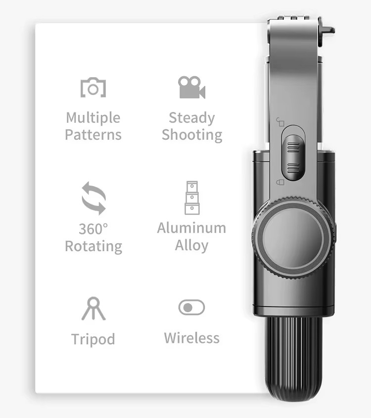 Трипод стабилизатор L08 с пультом ДУ (Стабилизатор + Штатив + Селфи-палка)