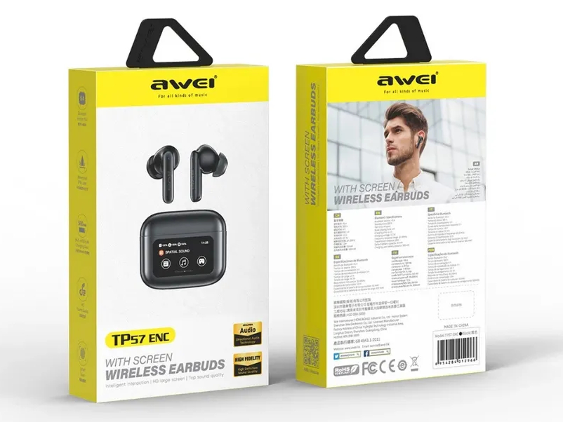 Внутриканальные беспроводные наушники AWEI TP57 ENC