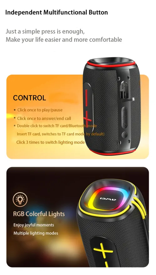Портативная беспроводная колонка AWEI KA9 15W