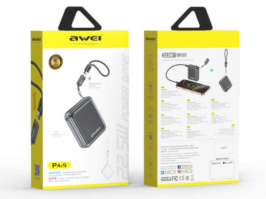 Внешний аккумулятор (Power Bank) AWEI PA-5 10000 мАч