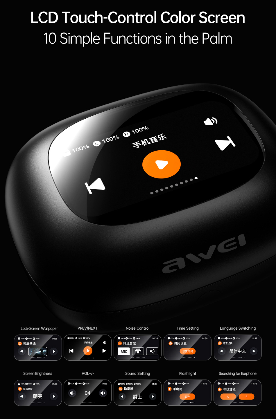 Внутриканальные беспроводные наушники AWEI TP97