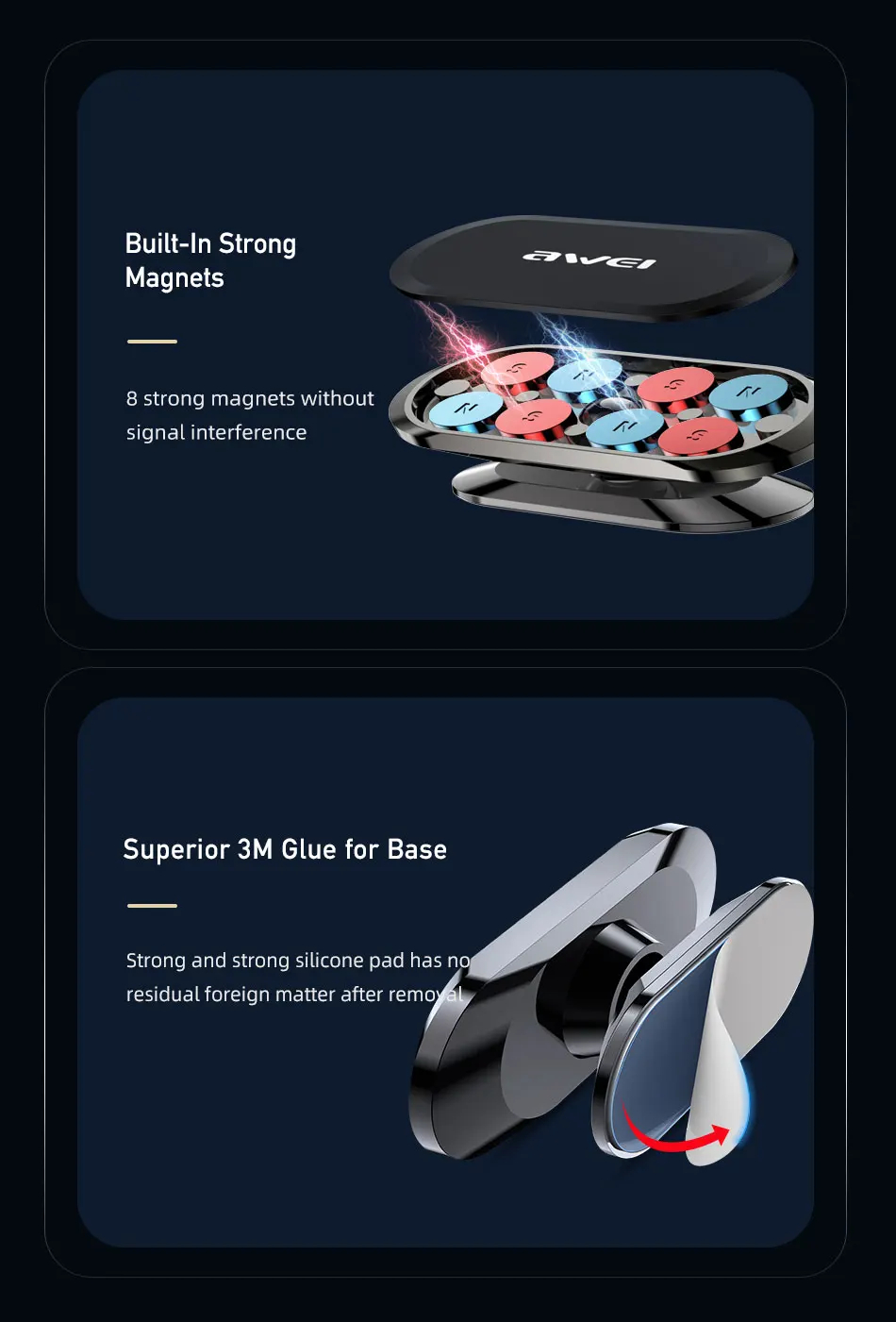 Автомобильный держатель для смартфона AWEI X20