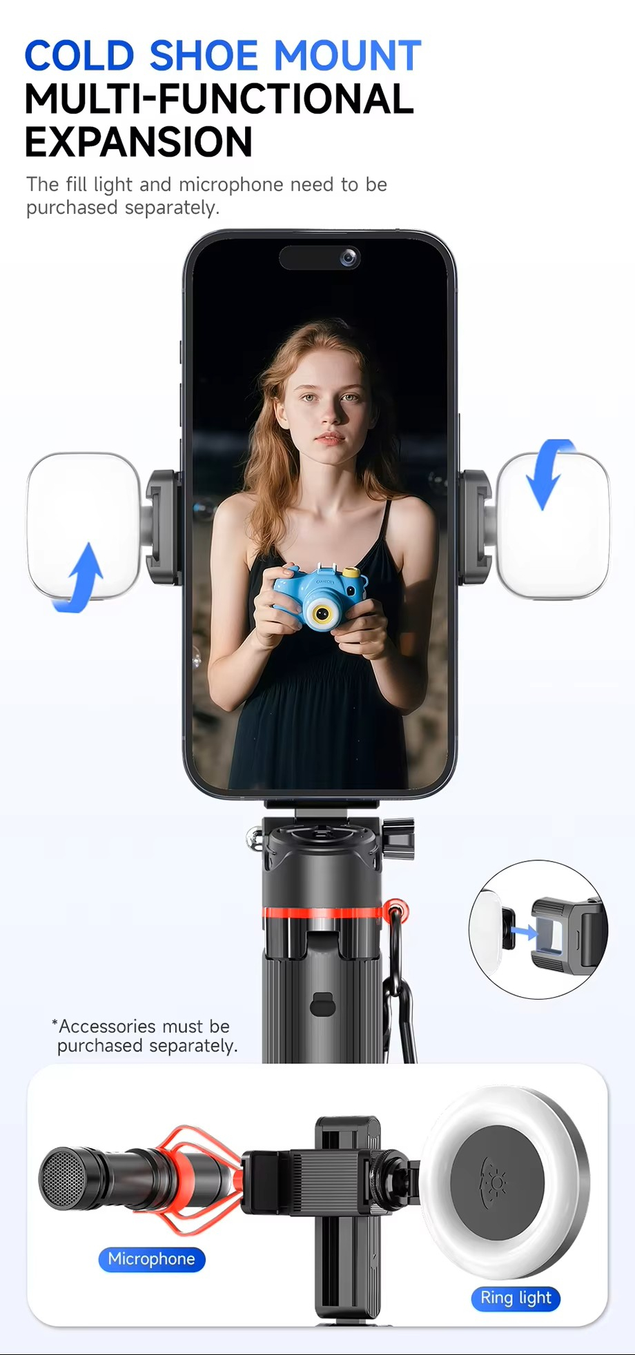 Трипод с пультом ДУ (селфи-палка) F07 mini