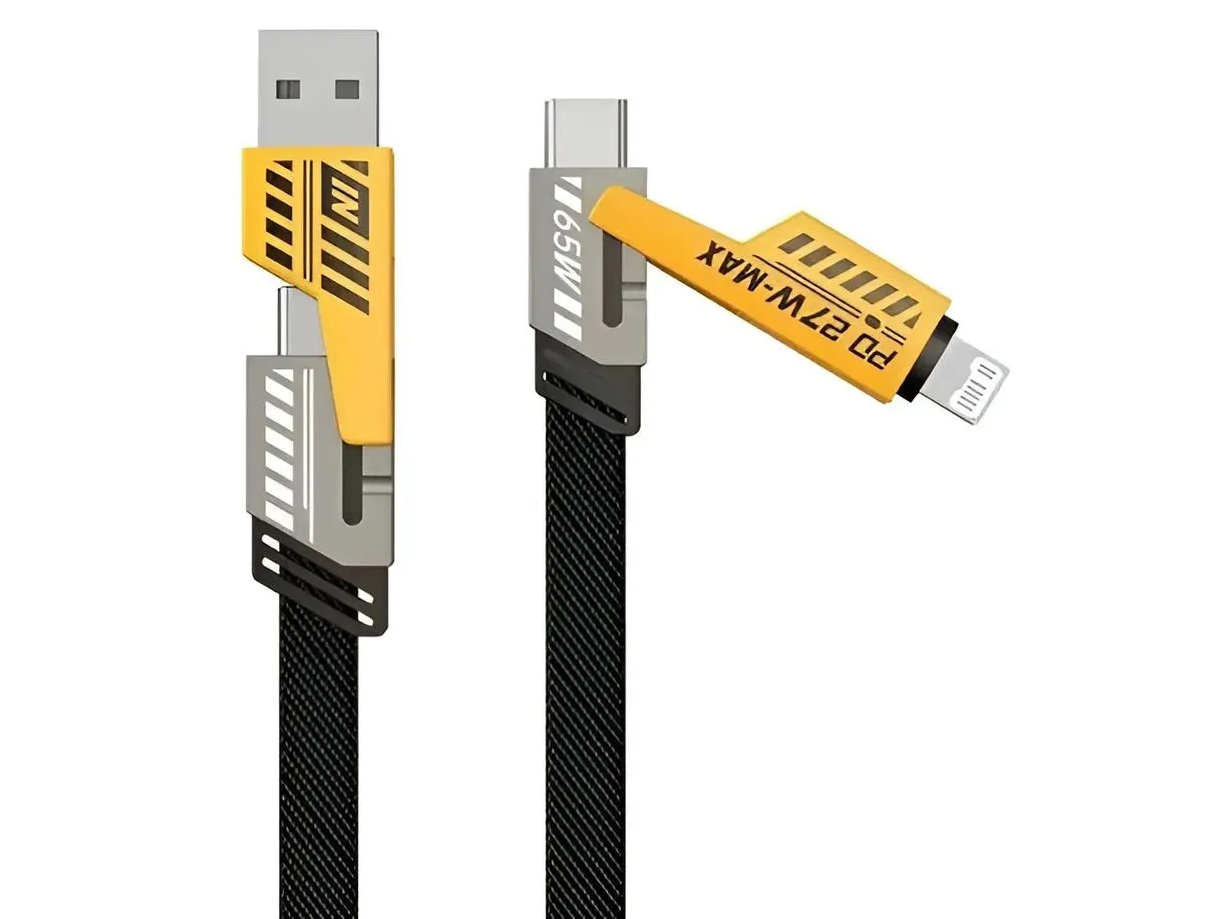 Кабель для смартфона AWEI CL‑226 (Type-C + Type‑A → Lightning + Type-C; 1 метр)