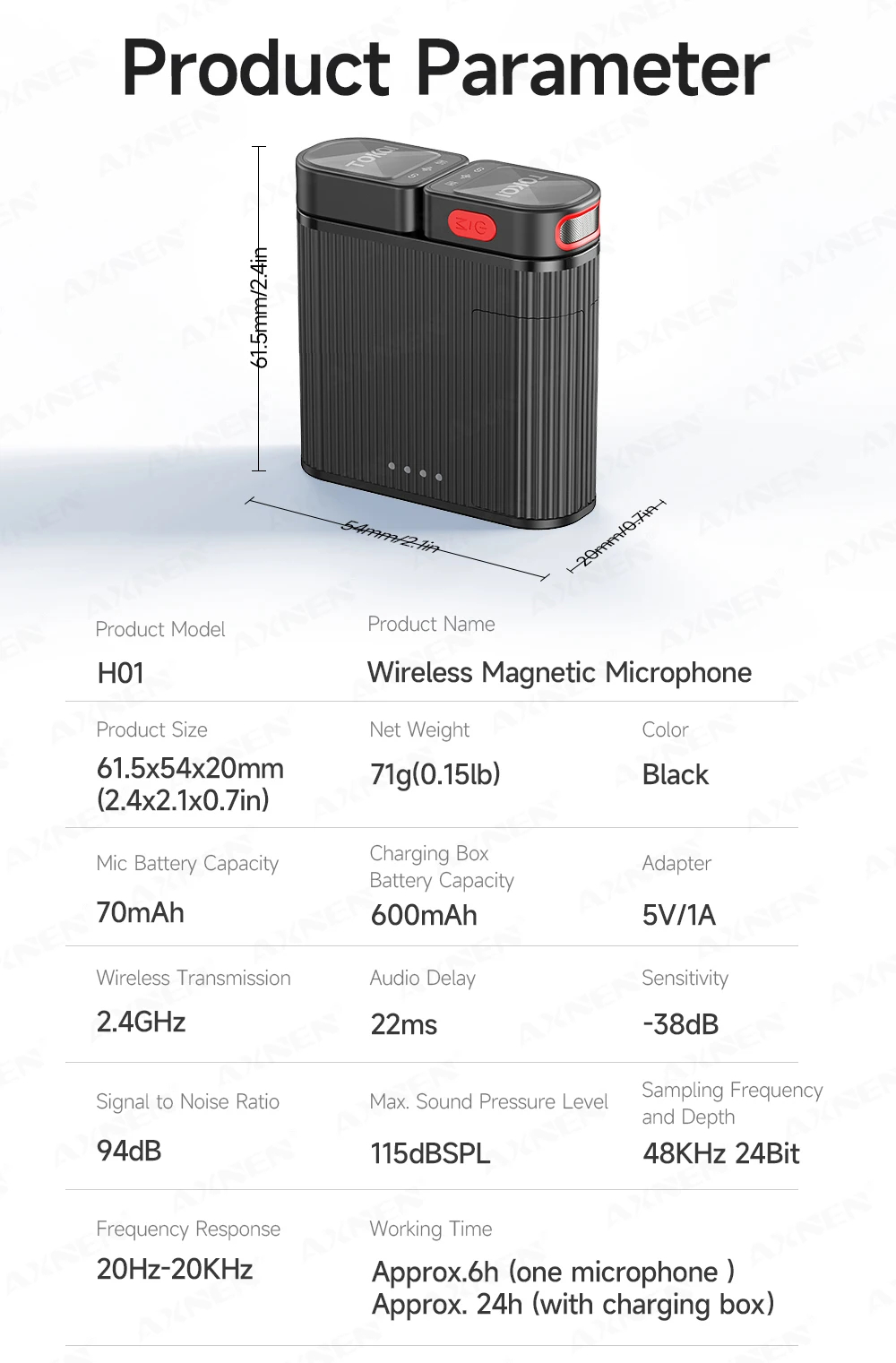 Беспроводной петличный микрофон TOKQI H01