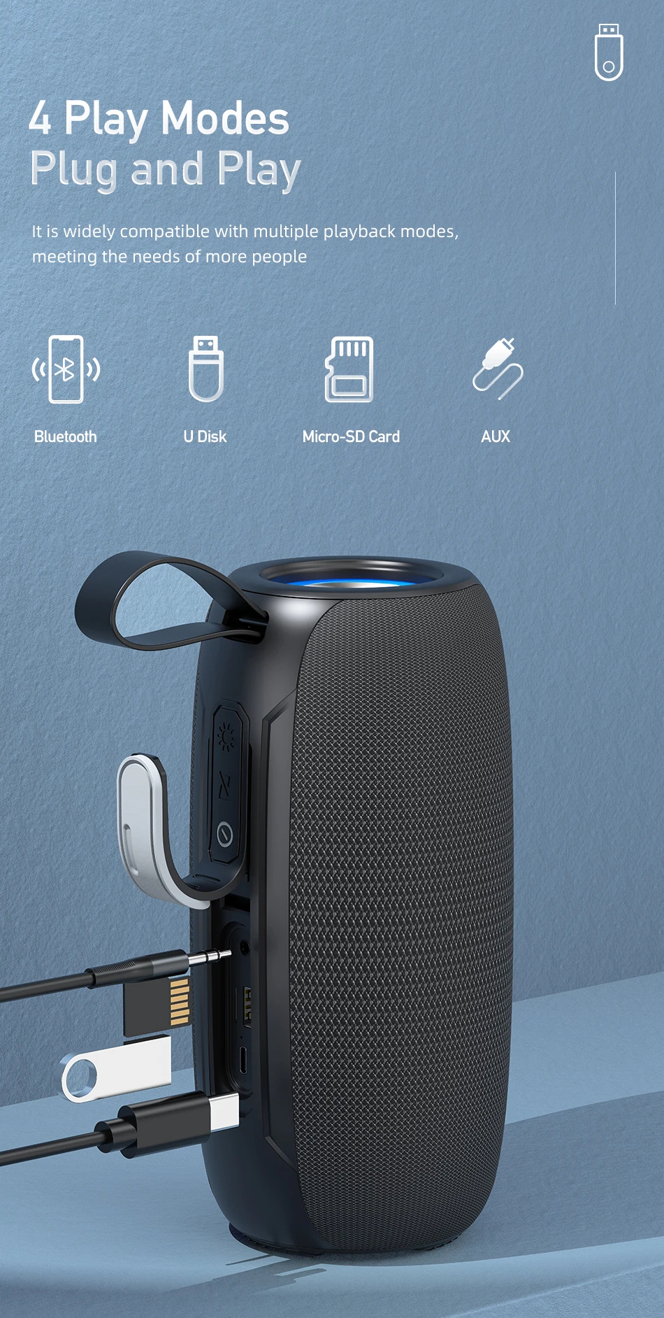 Портативная беспроводная колонка AWEI Y370 20W