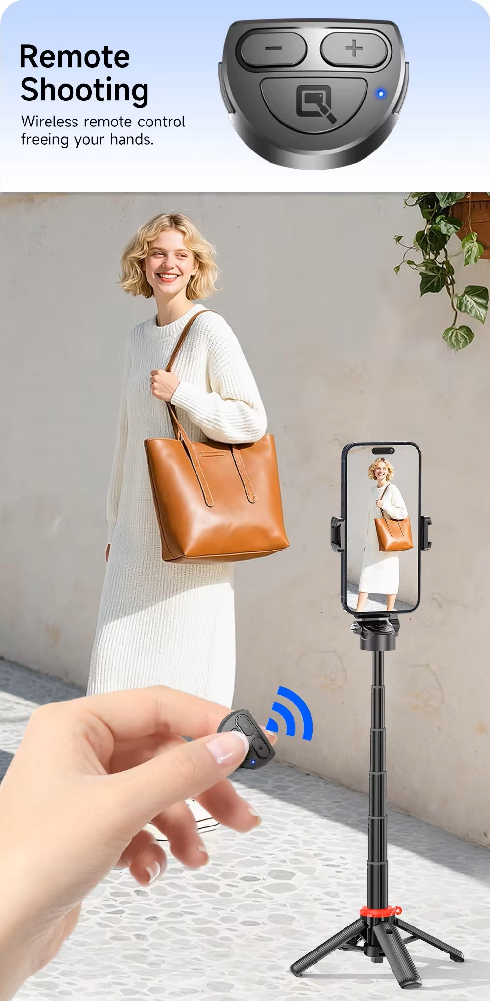 Трипод с пультом ДУ (селфи-палка) F07 mini