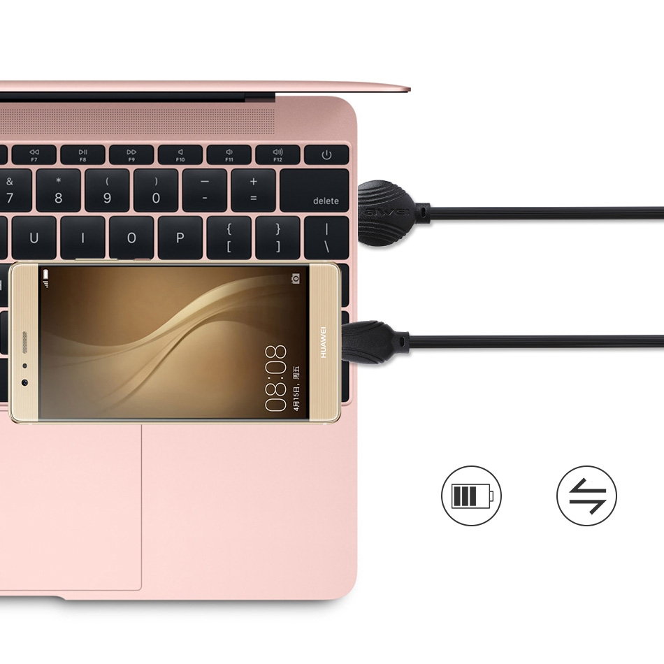 Кабель для смартфона AWEI CL‑62 (USB → Type-C; 1 метр)