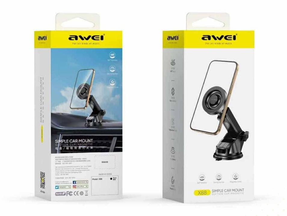 Автомобильный магнитный держатель для смартфона AWEI X88