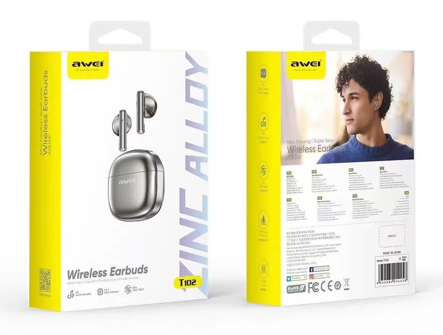 Внутриканальные беспроводные наушники AWEI T102