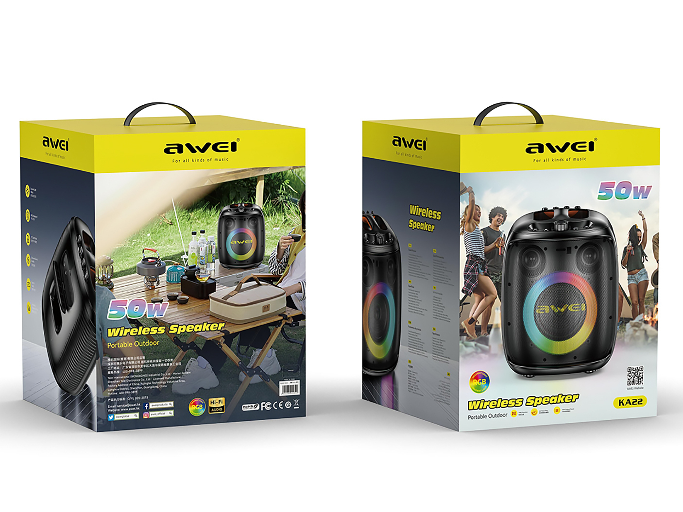 Портативная беспроводная колонка AWEI KA22 50W
