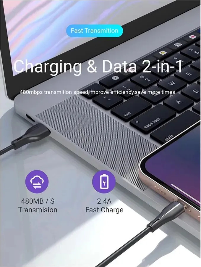 Кабель для смартфона AWEI CL‑223L (USB → Lightning; 1 метр)
