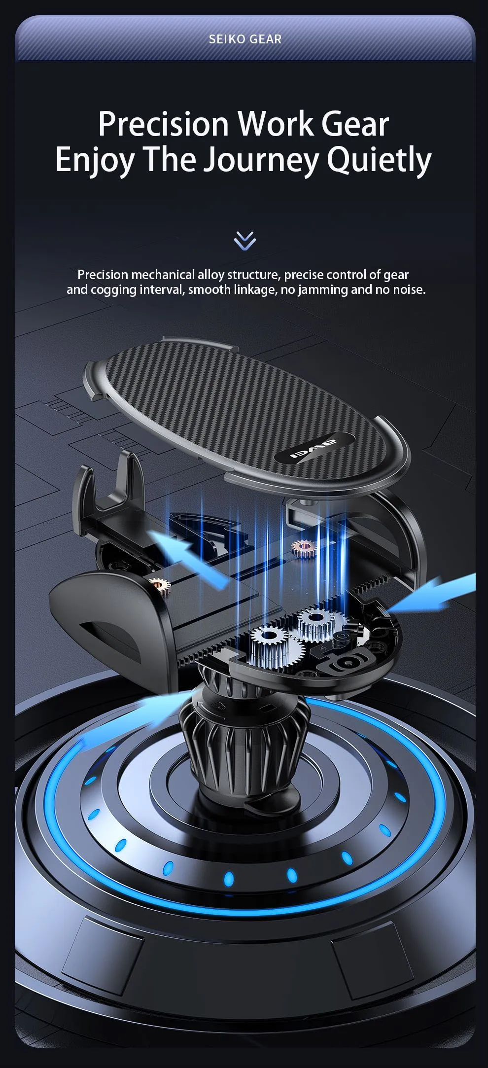 Автомобильный держатель для смартфона AWEI X38