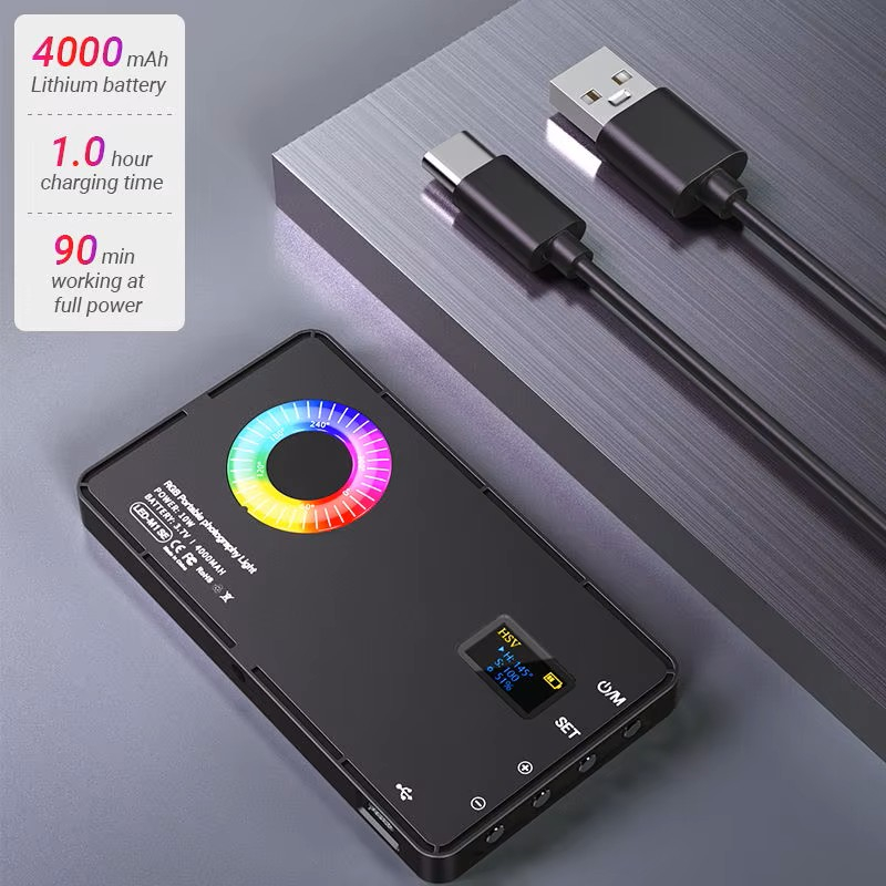 RGB осветитель светодиодный (видеосвет) SL-C02 для фото и видеокамер