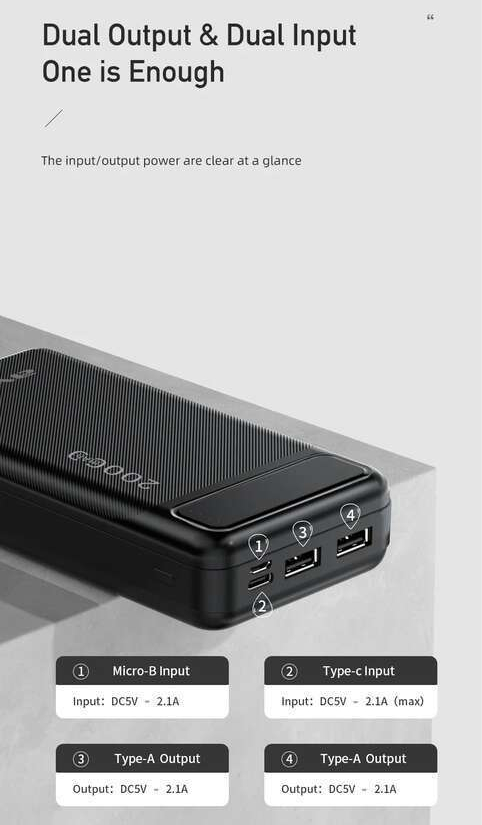 Внешний аккумулятор (Power Bank) AWEI P6K 20000 мАч