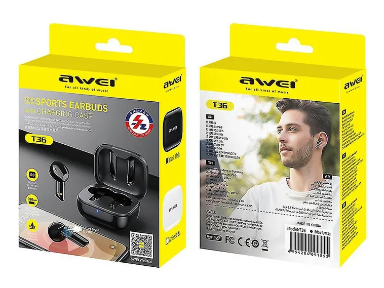 Внутриканальные беспроводные наушники AWEI T36