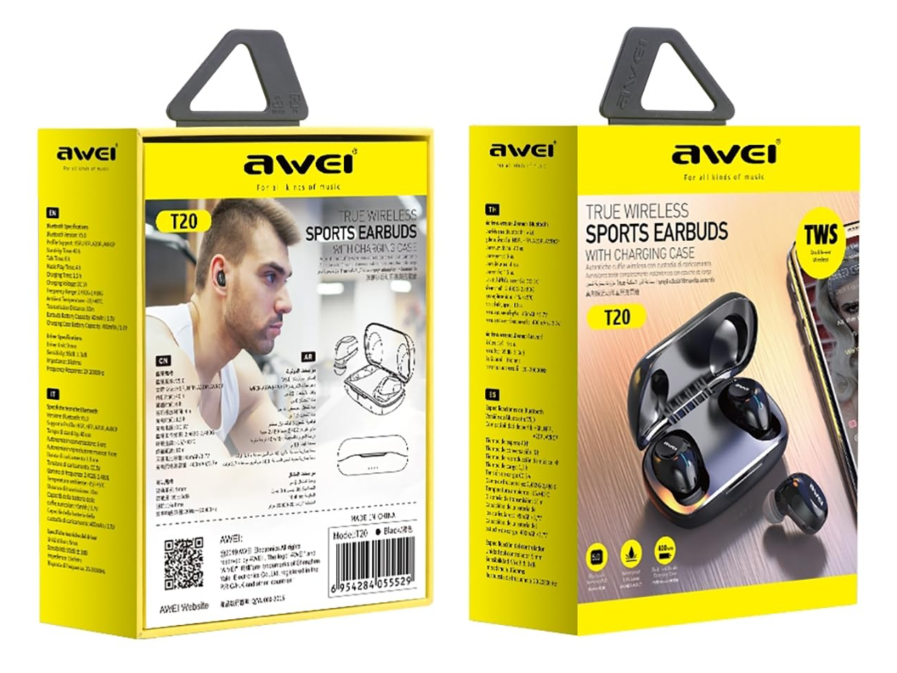 Внутриканальные беспроводные наушники AWEI T20 ENC