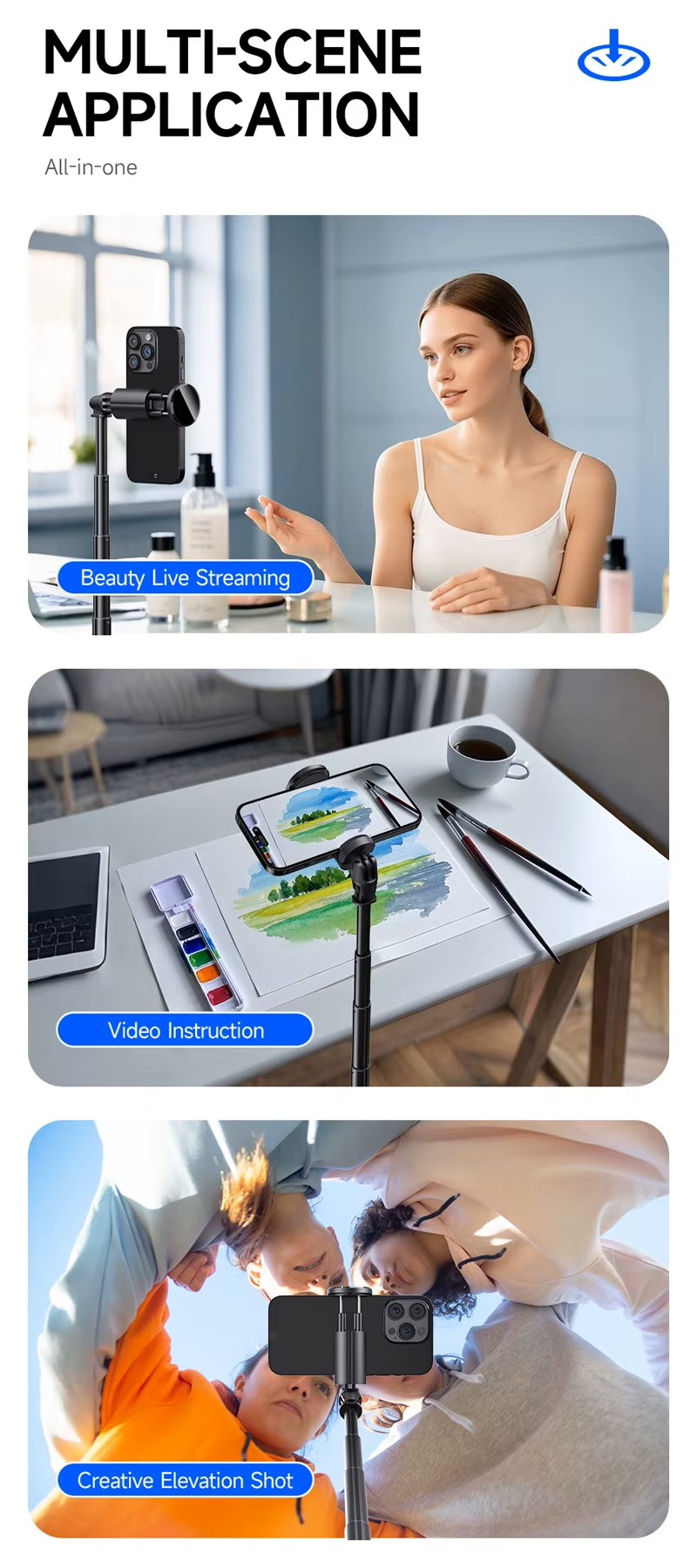 Трипод с пультом ДУ (селфи-палка) TT01