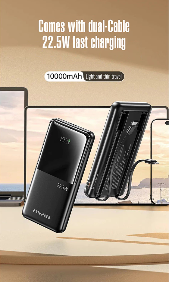 Внешний аккумулятор (Power Bank) AWEI P76K 10000 мАч