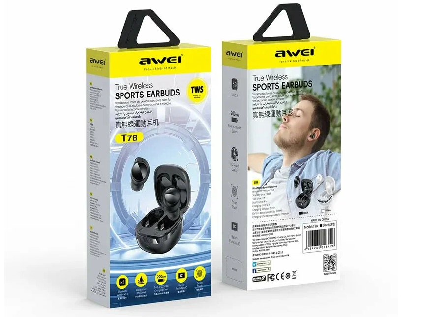 Внутриканальные беспроводные наушники AWEI T78