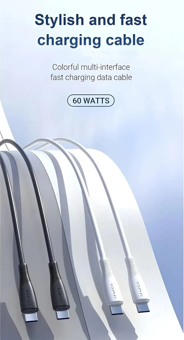 Кабель для смартфона AWEI CL‑182C (Type-C → Type-C; 1 метр)