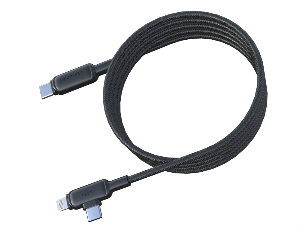 Кабель для смартфона AWEI CL‑183 (Type-C → Lightning + Type-C; 2 метра)