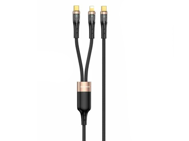 Кабель для смартфона AWEI CL‑231 (Type-C → Lightning + Type-C; 1,5 метра)