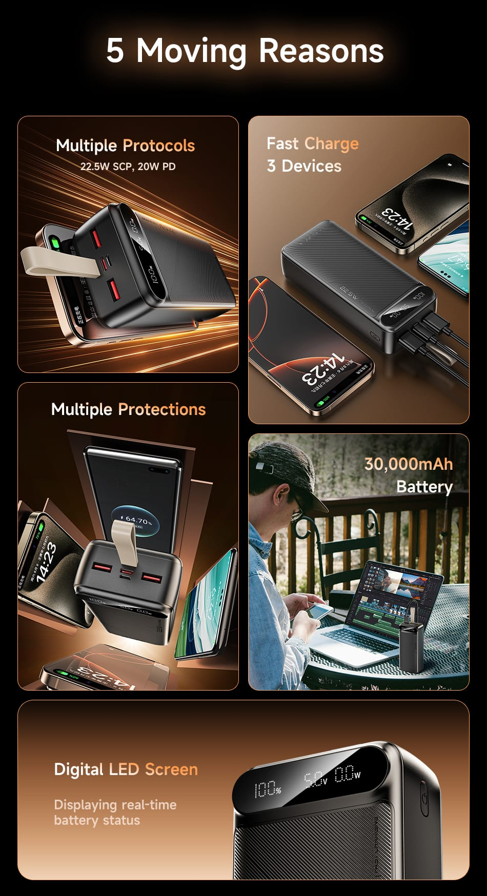 Внешний аккумулятор (Power Bank) AWEI PA-12 30000 мАч