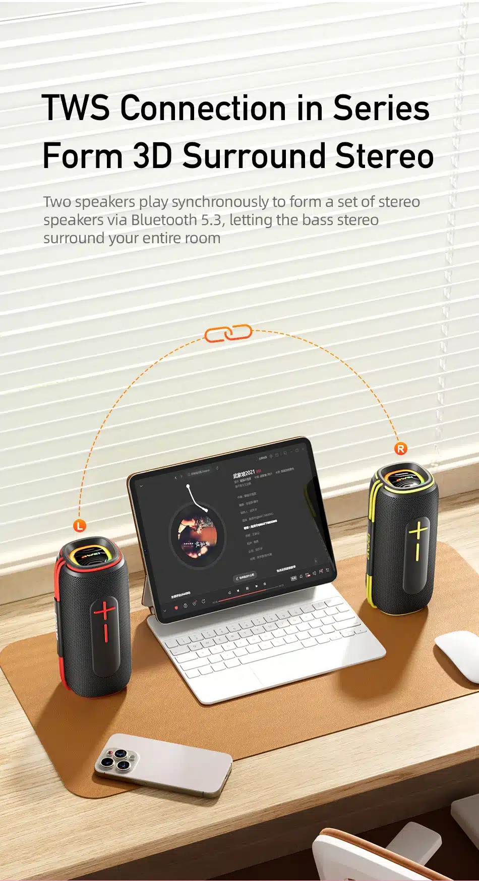 Портативная беспроводная колонка AWEI KA5 20W