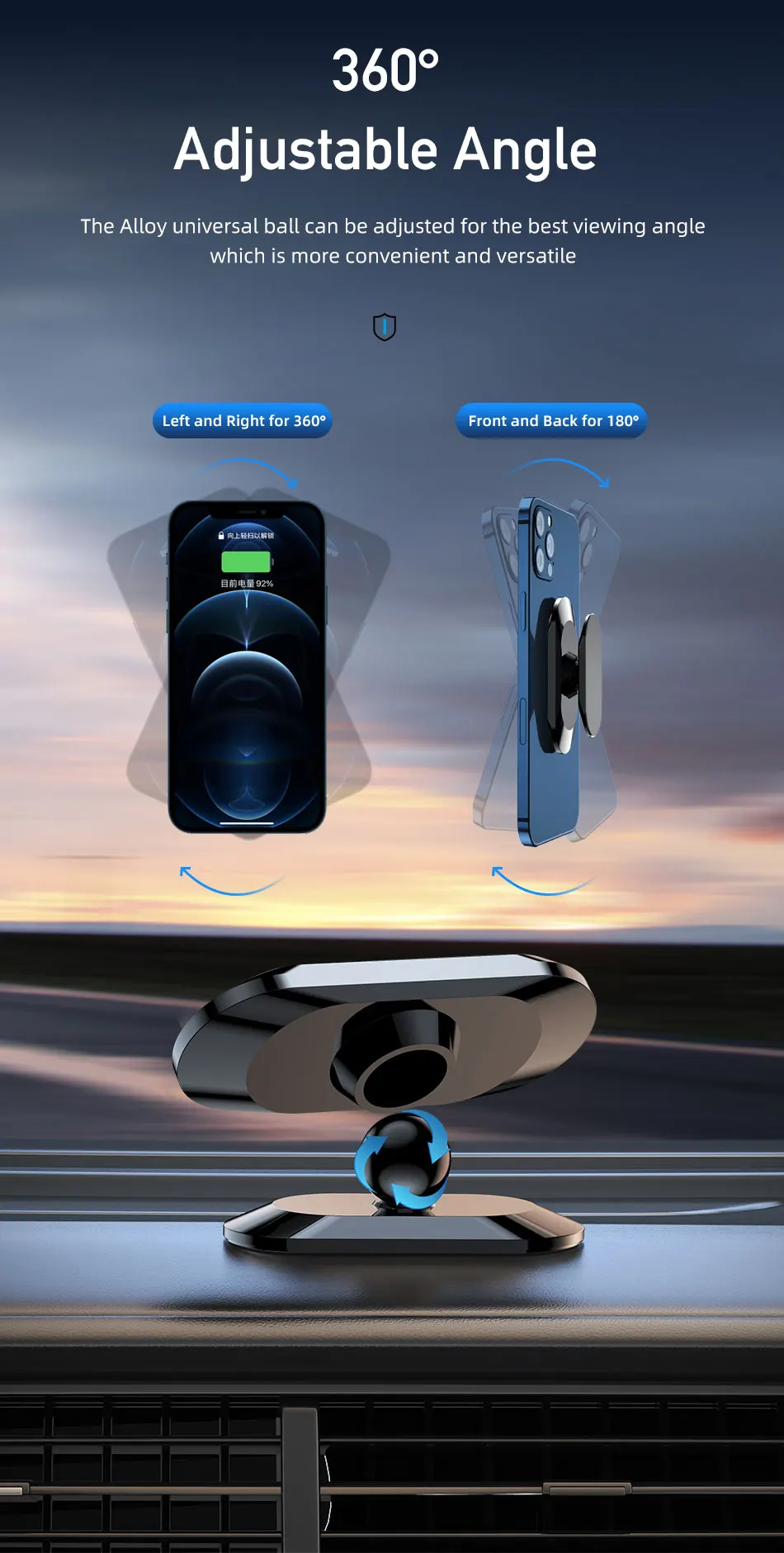 Автомобильный держатель для смартфона AWEI X20