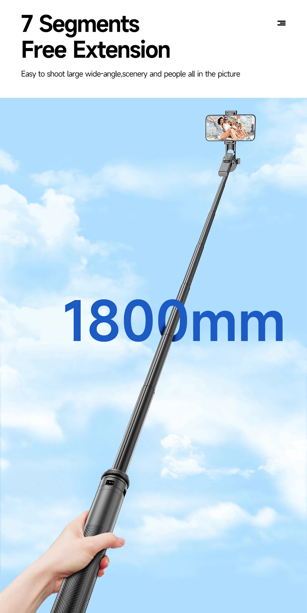 Трипод с пультом ДУ (селфи-палка) C18