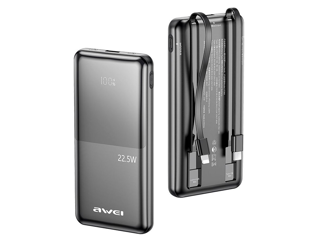 Внешний аккумулятор (Power Bank) AWEI P76K 10000 мАч
