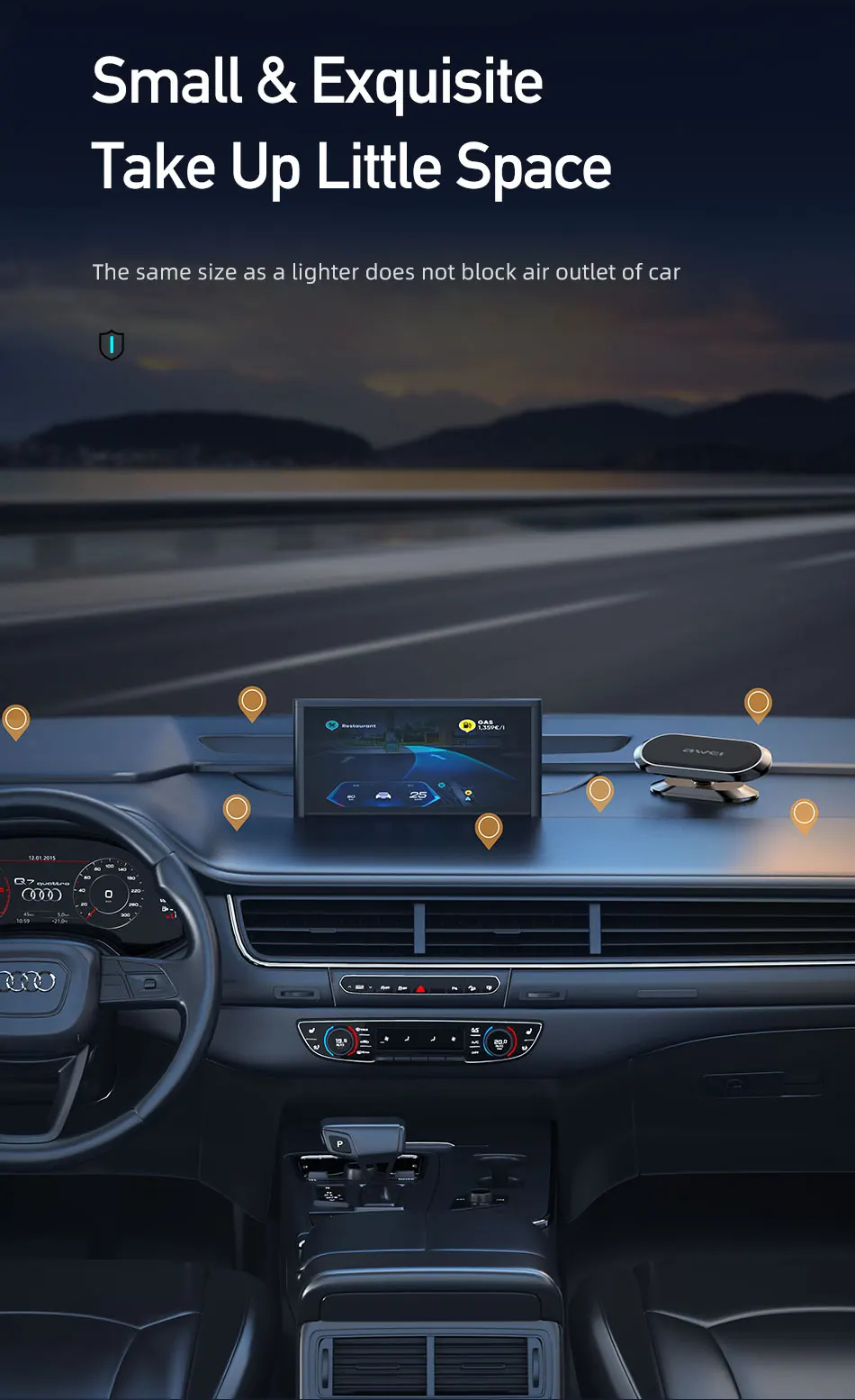 Автомобильный держатель для смартфона AWEI X20