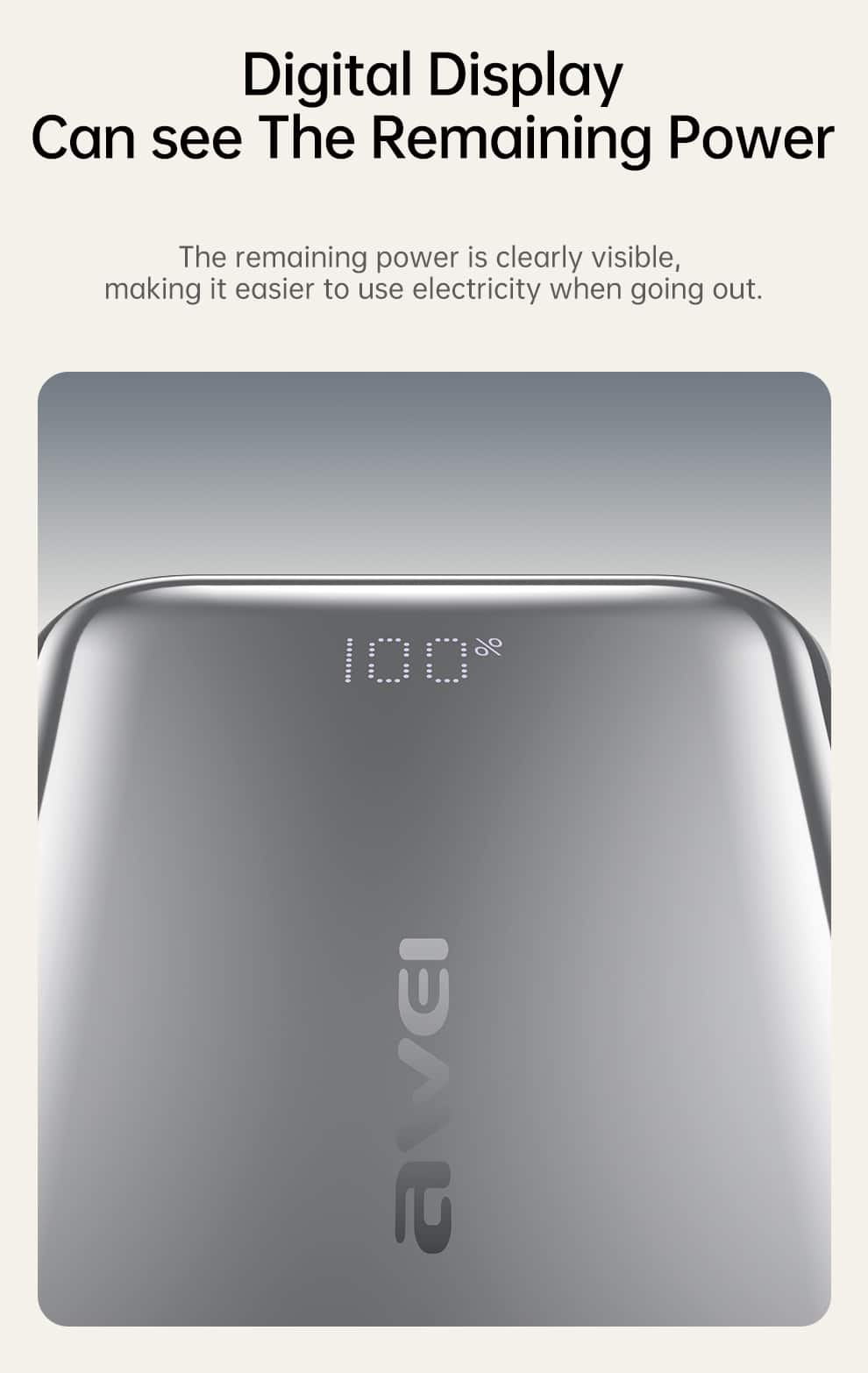 Внешний аккумулятор (Power Bank) AWEI C03 20000 мАч