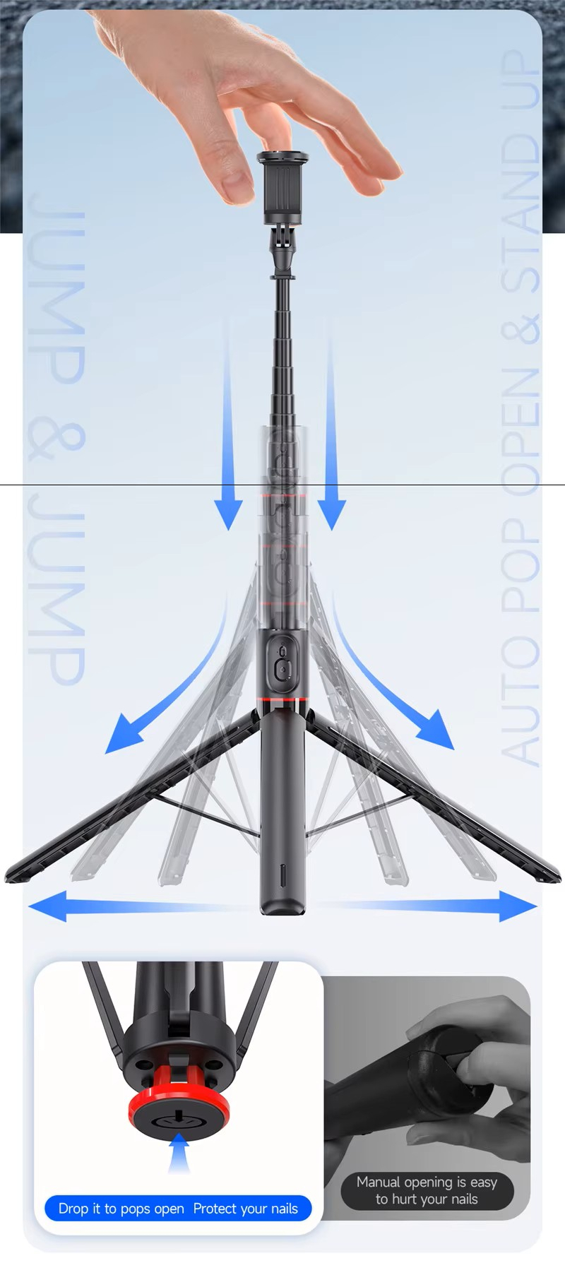 Трипод с пультом ДУ (селфи-палка) TT01