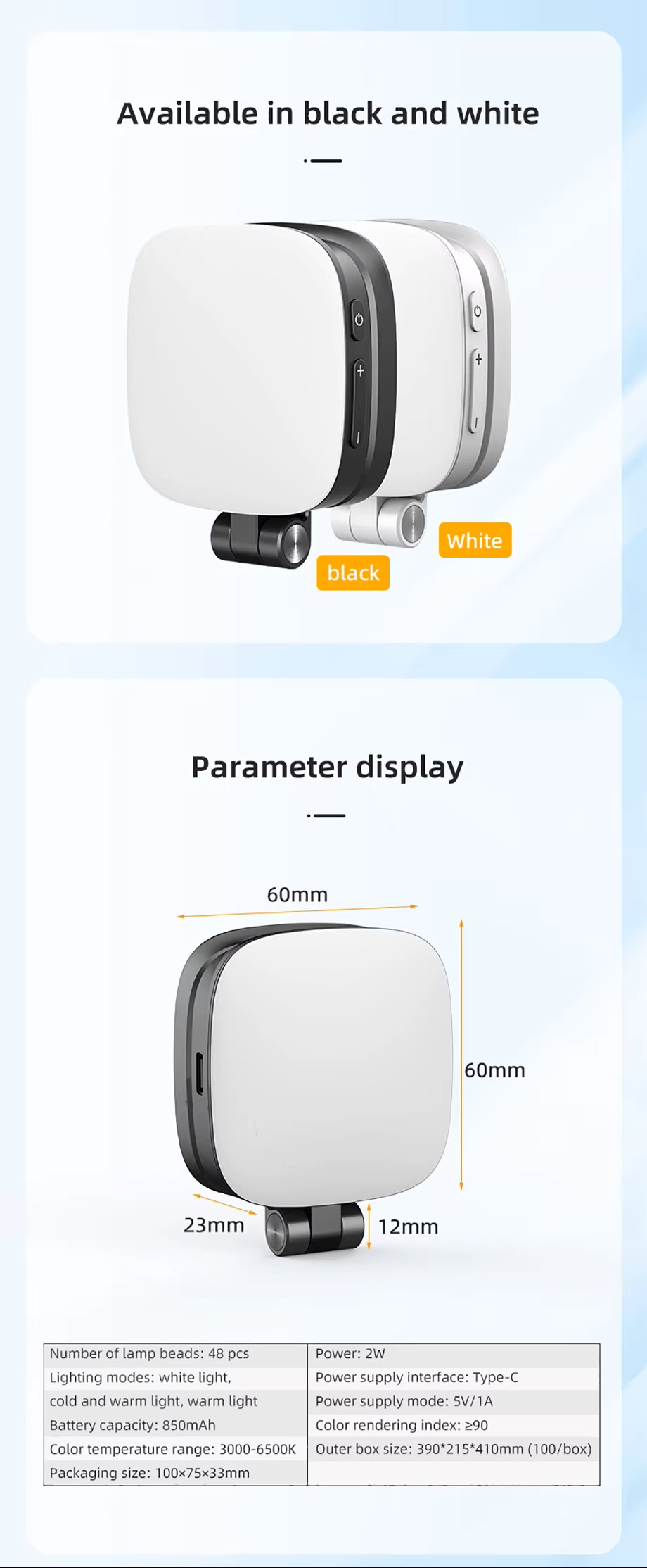 LED подсветка (видеосвет) с магнитным креплением MagSafe для смартфонов F-662