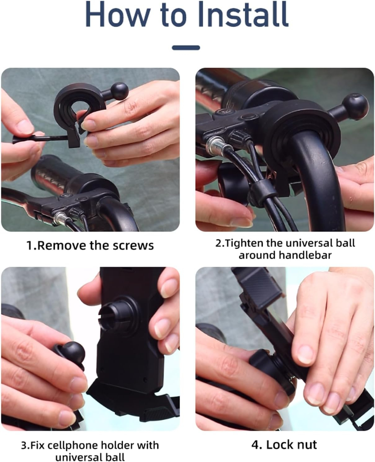 Велосипедный, мотоциклетный, самокатный держатель для смартфона AWEI X47