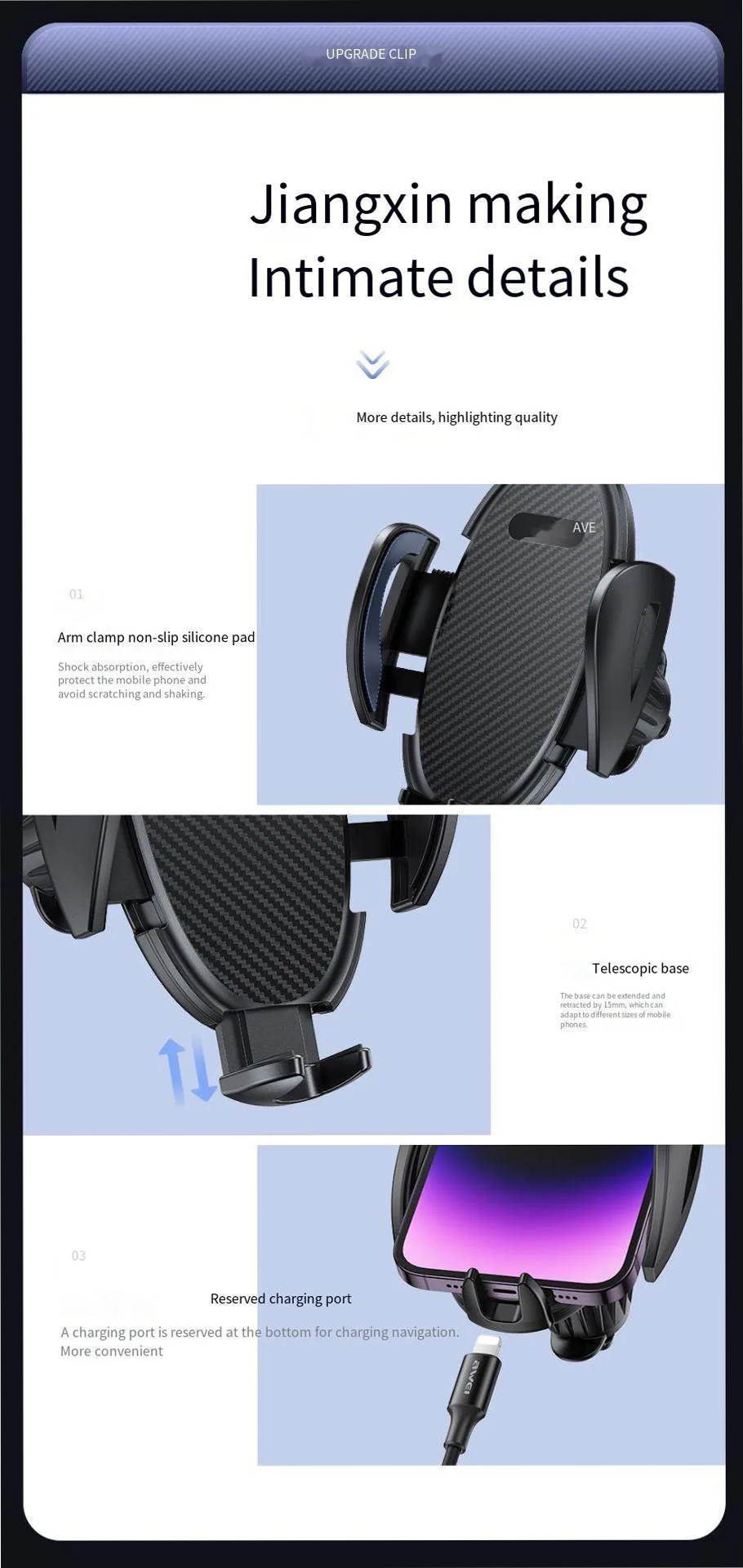 Автомобильный держатель для смартфона AWEI X38