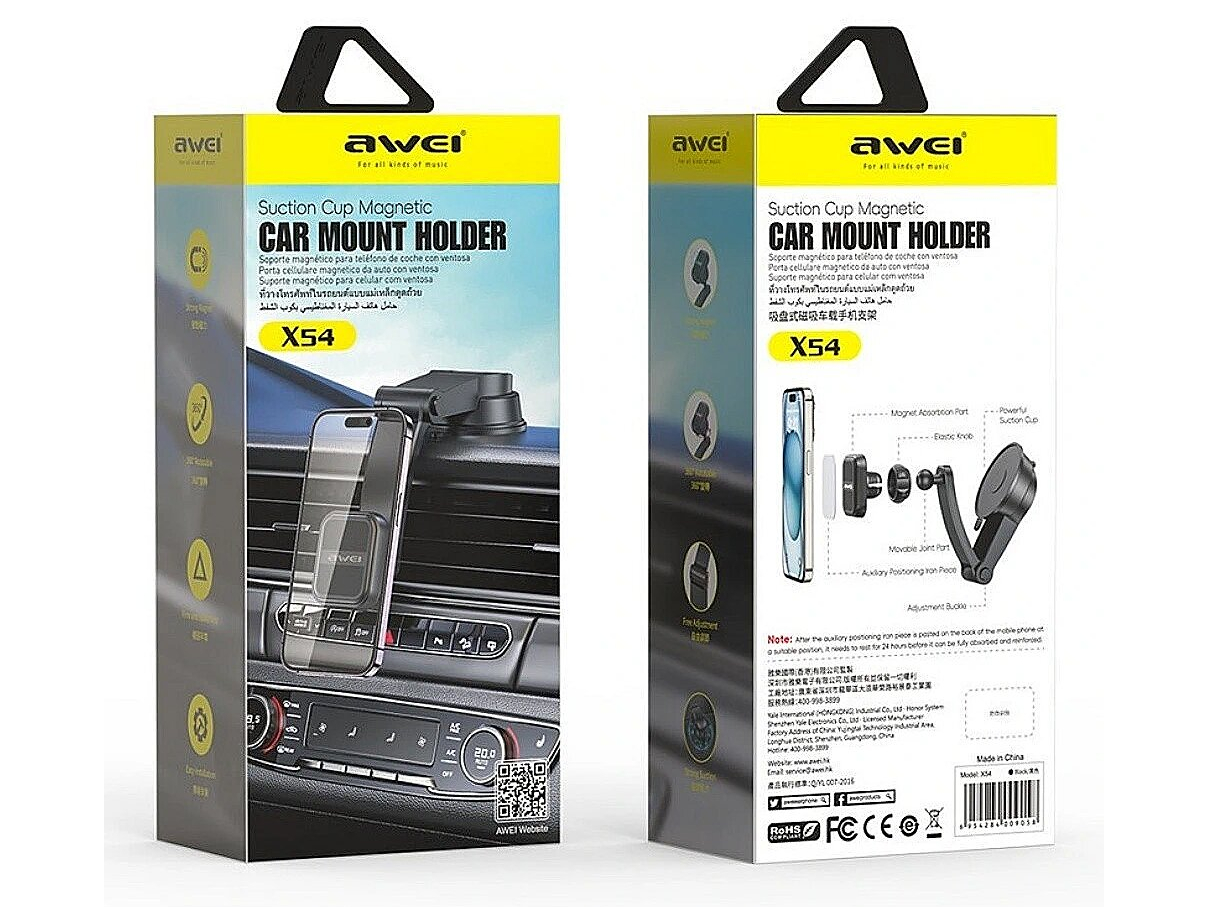 Автомобильный магнитный держатель для смартфона AWEI X54