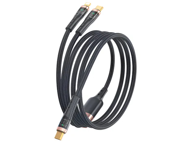 Кабель для смартфона AWEI CL‑231 (Type-C → Lightning + Type-C; 1,5 метра)