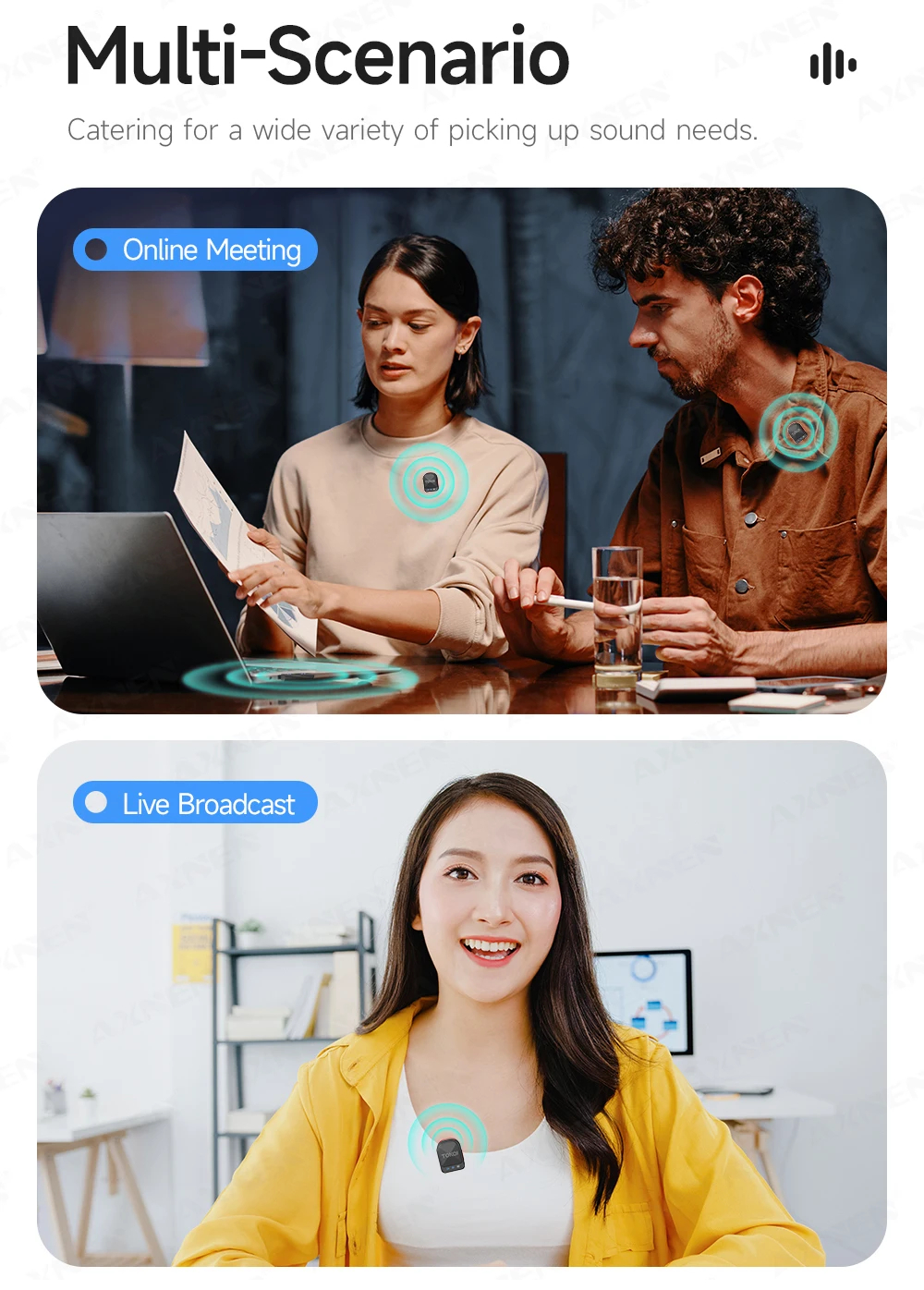 Беспроводной петличный микрофон TOKQI H01