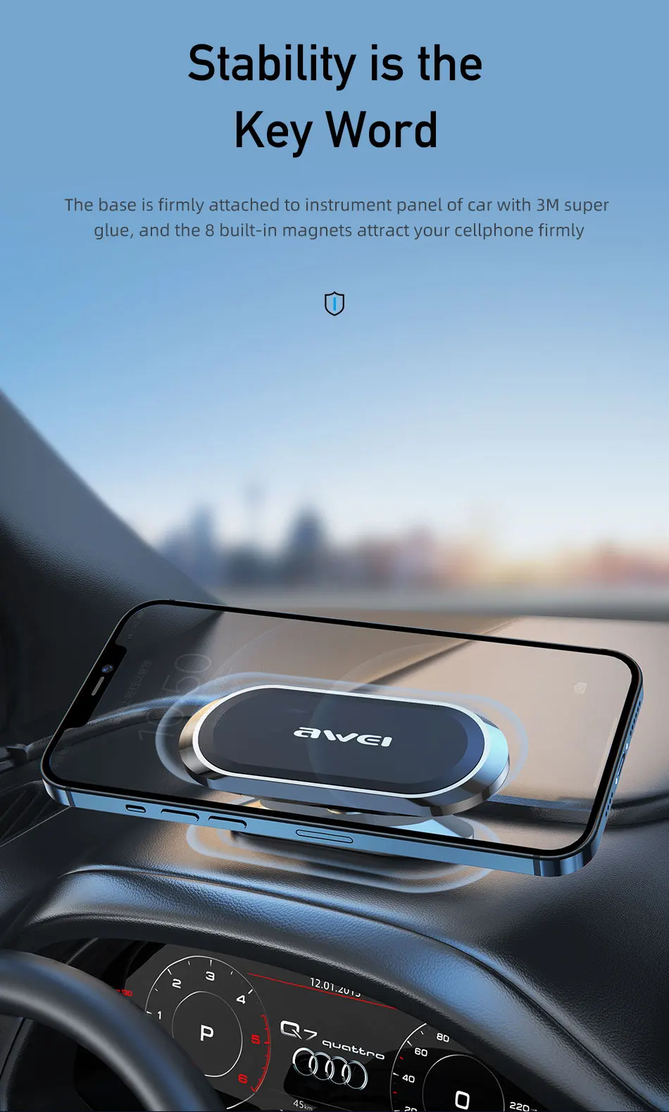 Автомобильный держатель для смартфона AWEI X20