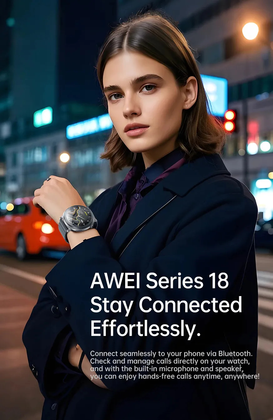 Смарт-часы (Умные часы) AWEI H18 AMOLED 1,43"
