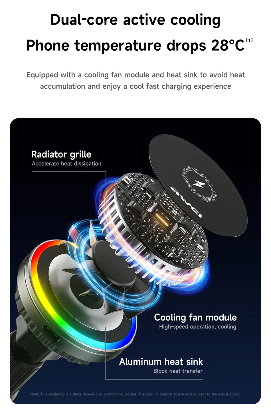 Автомобильный магнитный держатель + зарядное устройство для смартфона AWEI X78