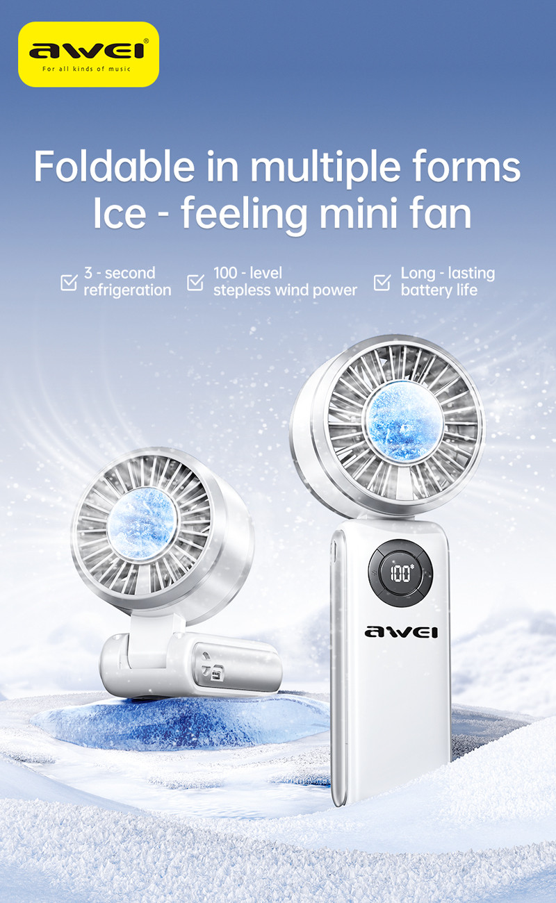 Портативный мини-вентилятор AWEI F39 Refrigeration
