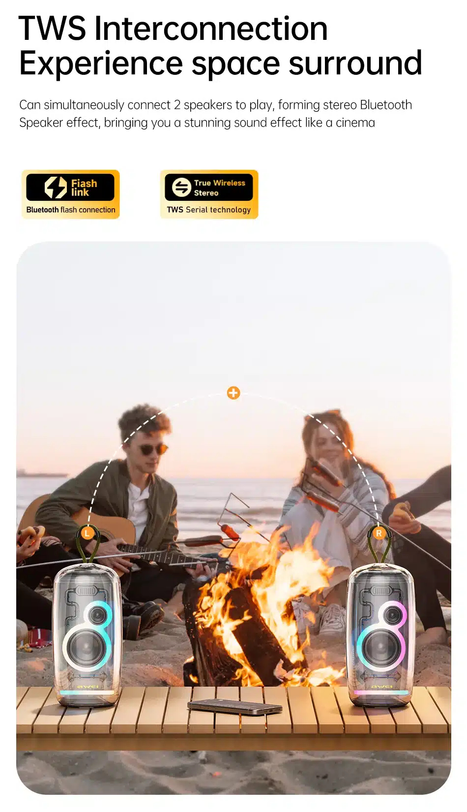 Портативная беспроводная колонка AWEI KA32 20W