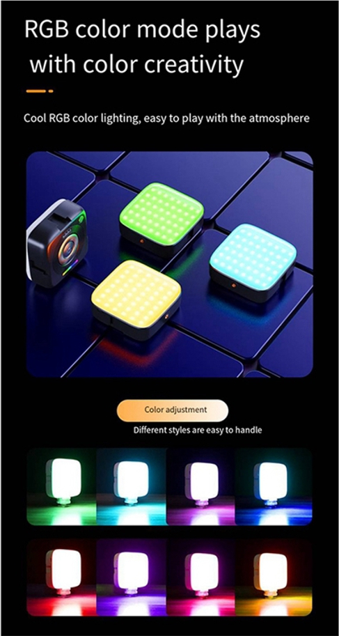 LED подсветка (видеосвет) с магнитным креплением для смартфонов M22RGB