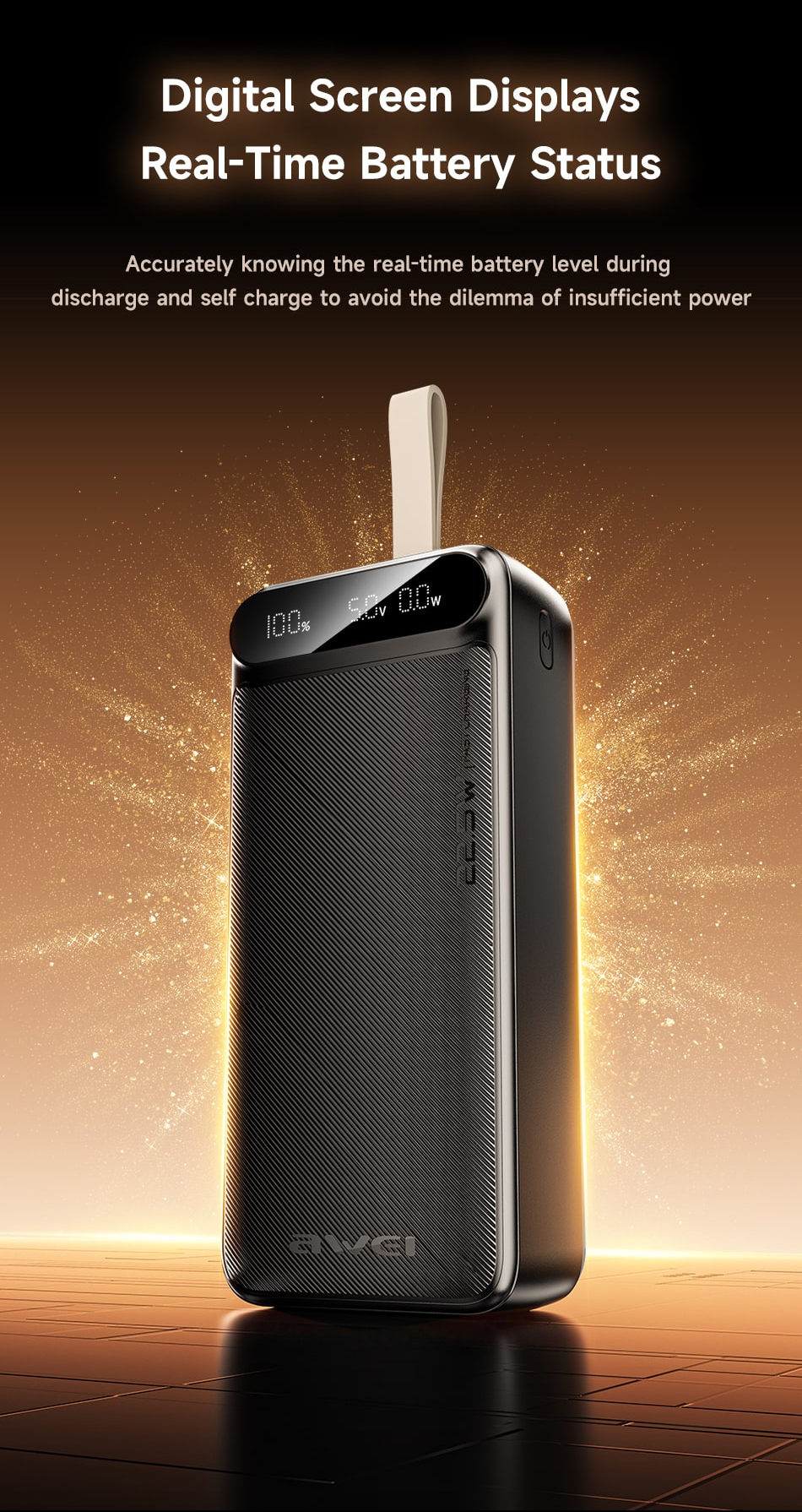 Внешний аккумулятор (Power Bank) AWEI PA-12 30000 мАч