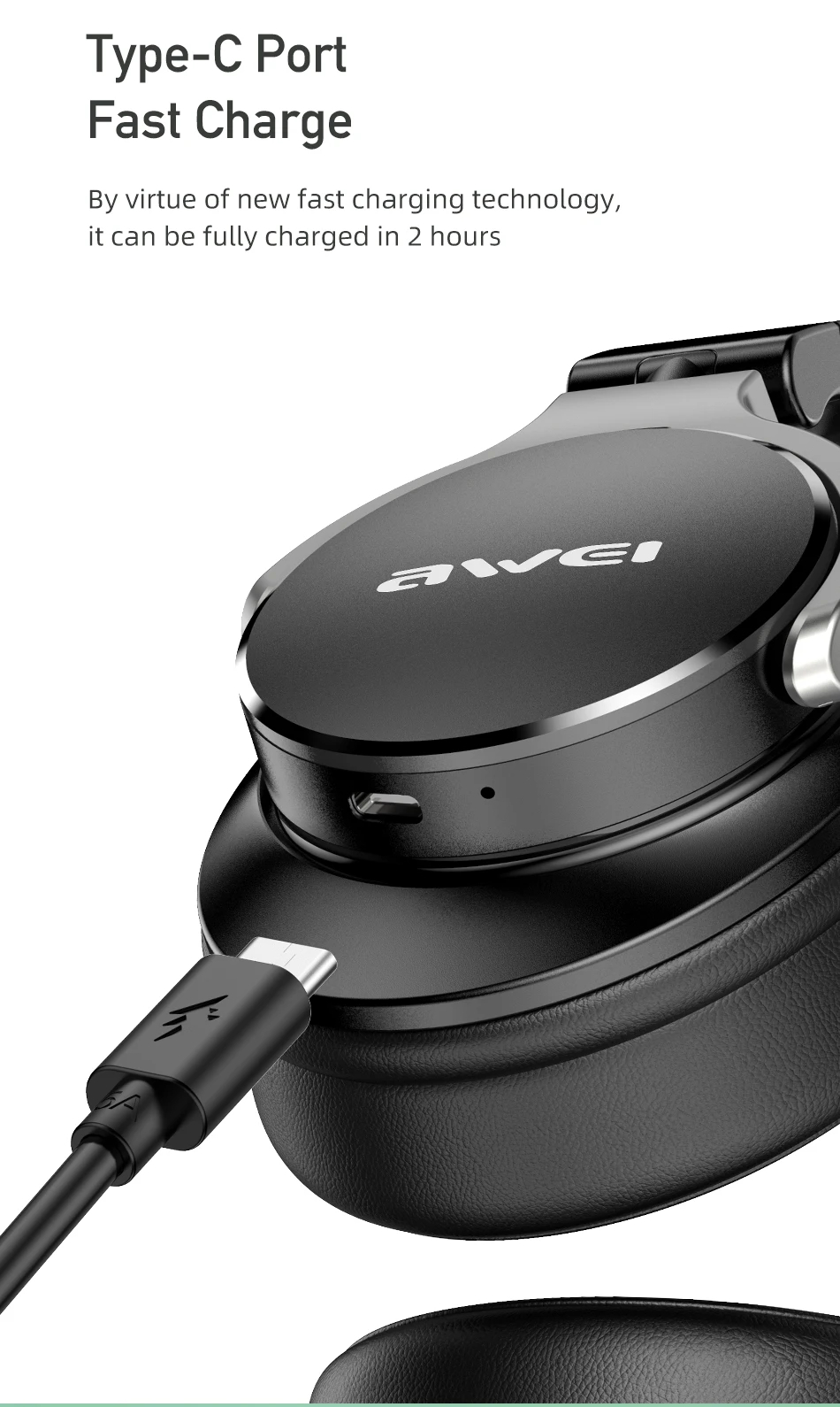 Полноразмерные беспроводные наушники AWEI A710BL ANC